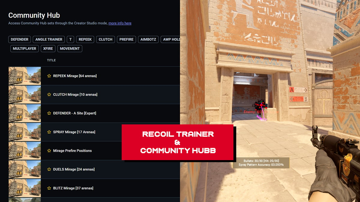 Using Recoil Trainer and Community Hub
