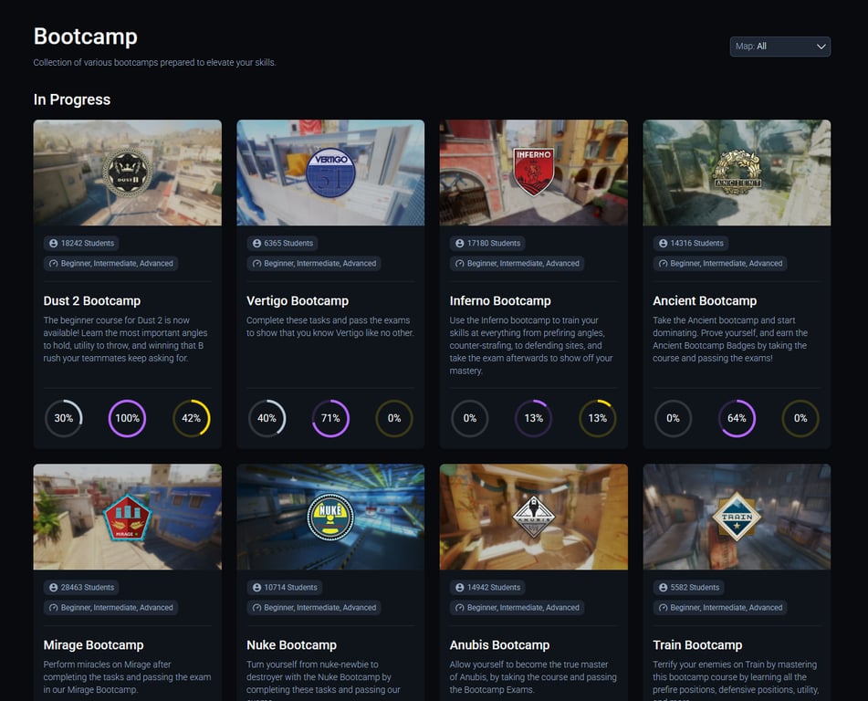 A screenshot of Refrag's Bootcamp dashboard