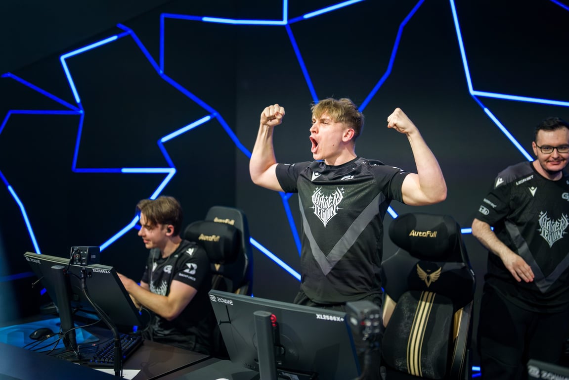 A photo of a GamerLegion player celebrating