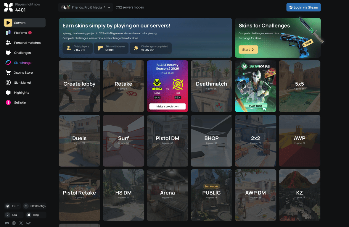 The Xplay home page