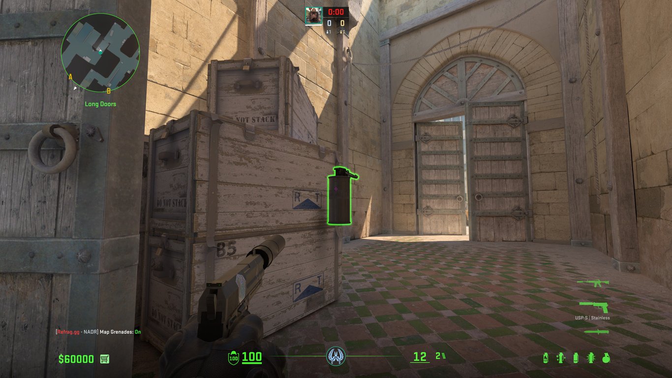 A map grenade being shown in NADR