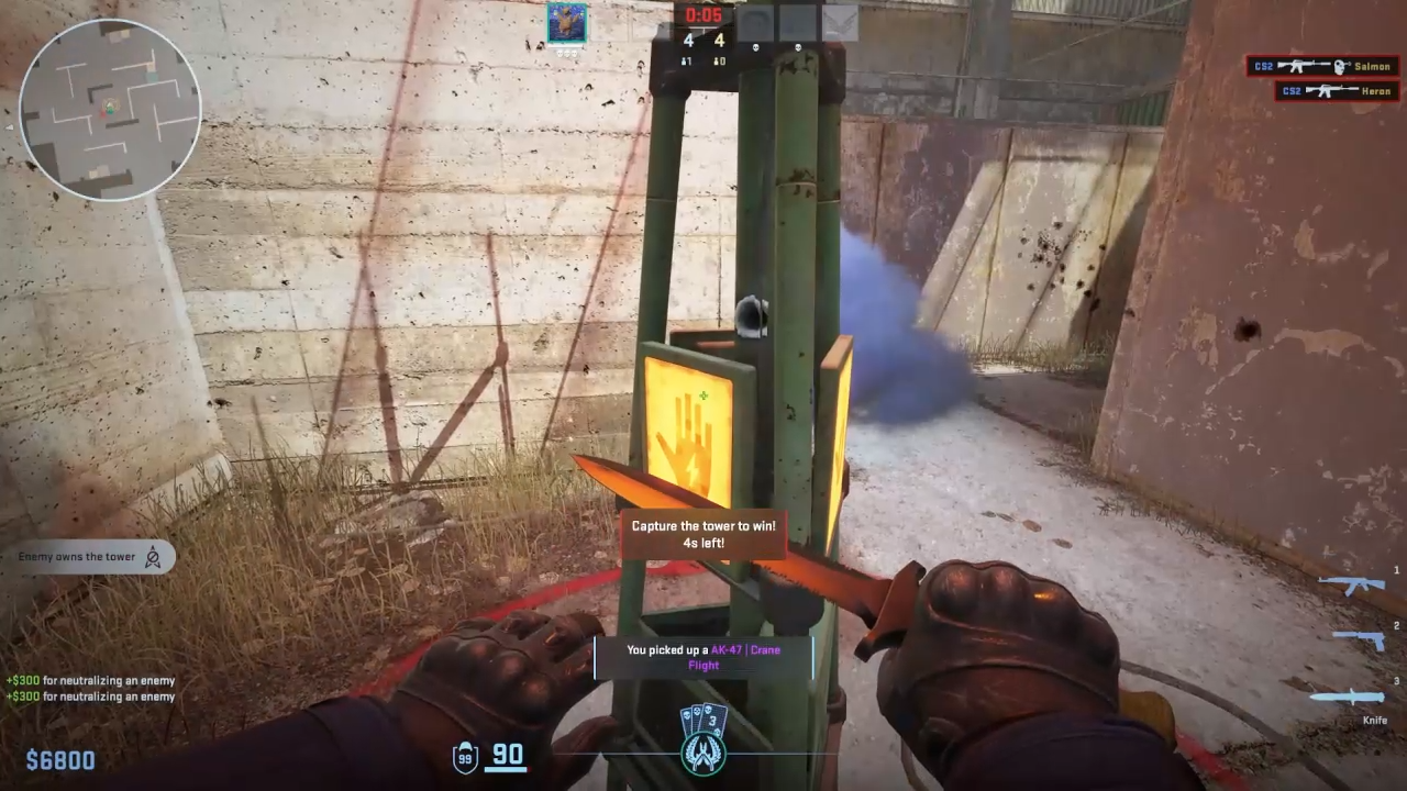 CS2 rush game mode tower